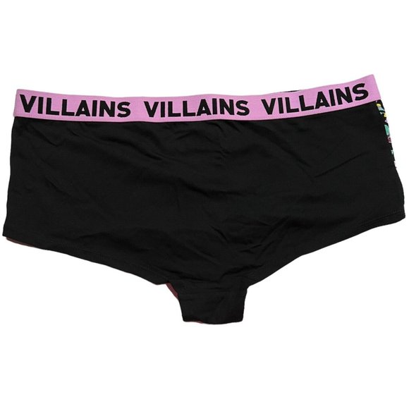 NWT TORRID Boyshort Pantie Underwear 2 Disney Villains Black Purple - Picture 2 of 4